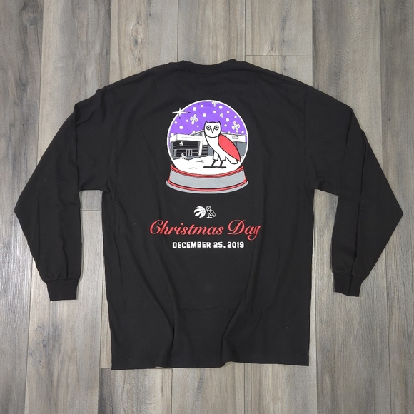 OVO X Toronto Raptors Long Sleeve Shirt - Size XL - Picture 3 of 4